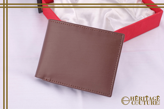 HC034 | Classic Brown Men's Leather Wallet | 100% Genuine Cow Leather | Multiple Card Slots & Cash Compartment