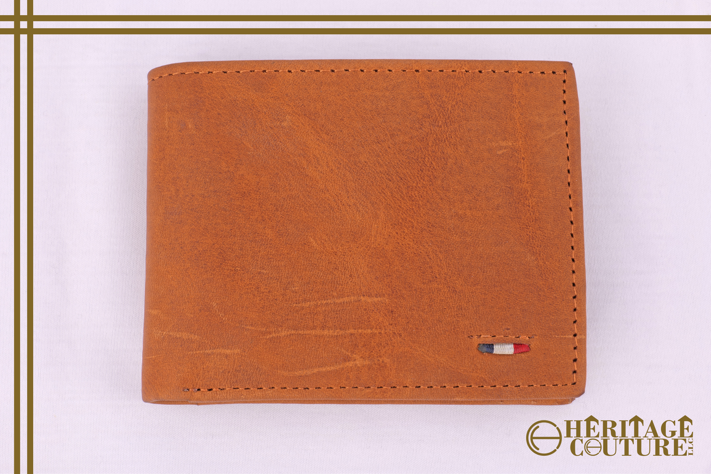 HC039 | Rugged Elegance: Light Brown Distressed Men's Wallet with Cash and Card Compartments