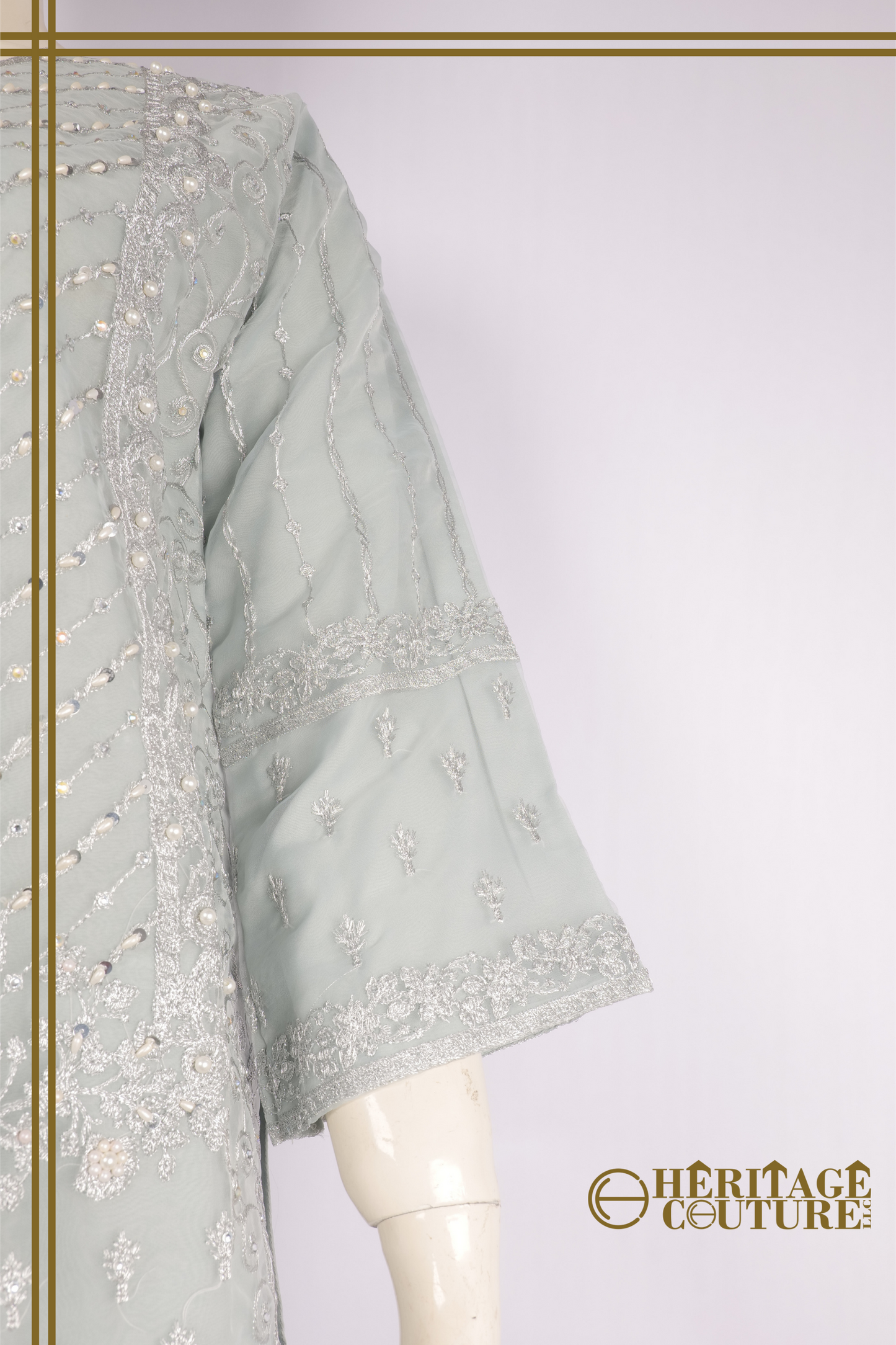 HC004 | Divine Elegance - 3 Piece Stitched Organza Dress with Handwork Embroidery