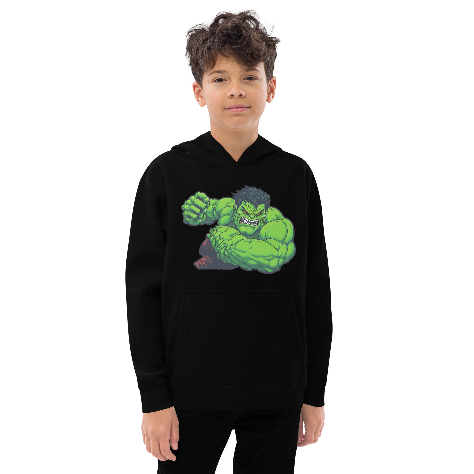 Kids fleece hoodie- HULK