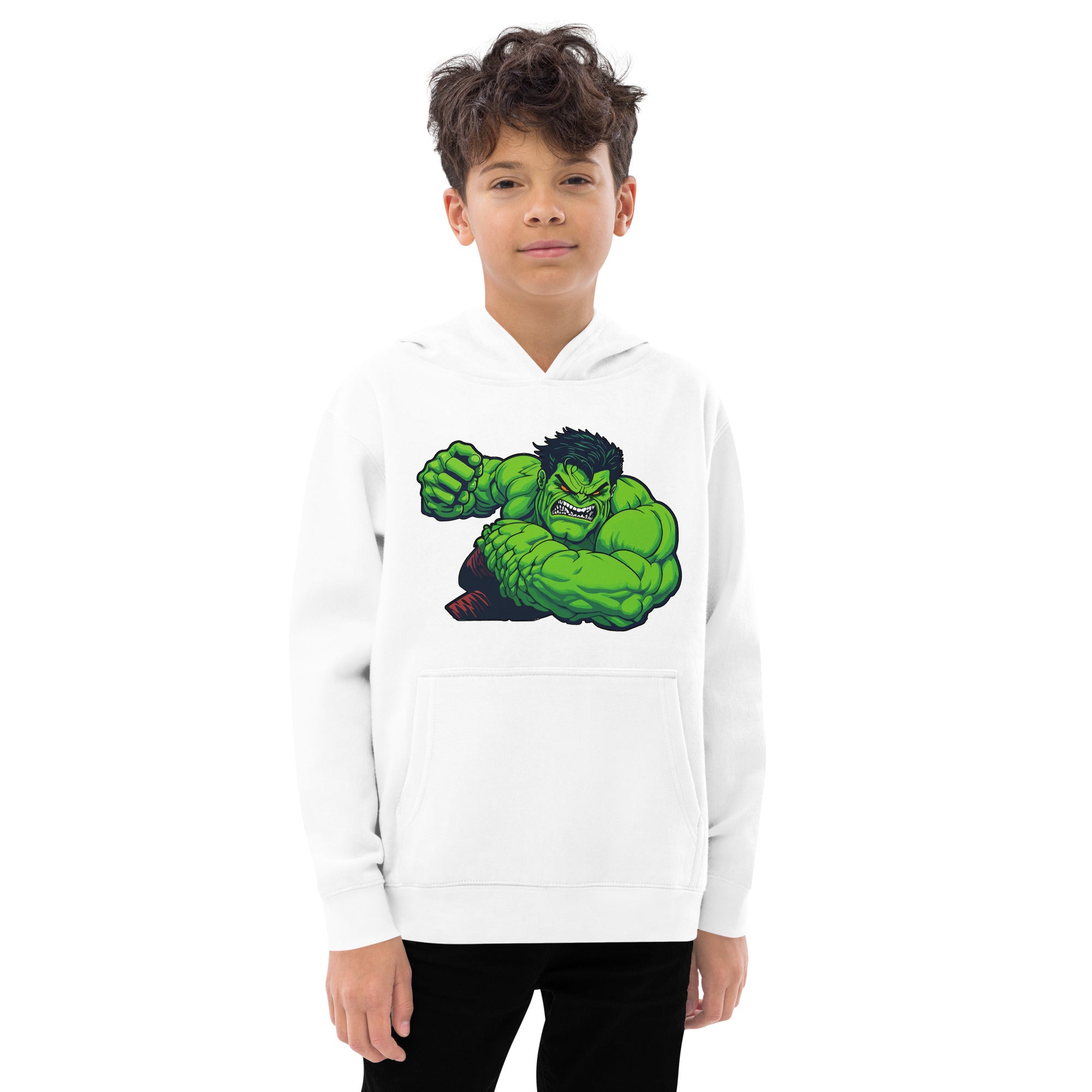 Kids fleece hoodie- HULK