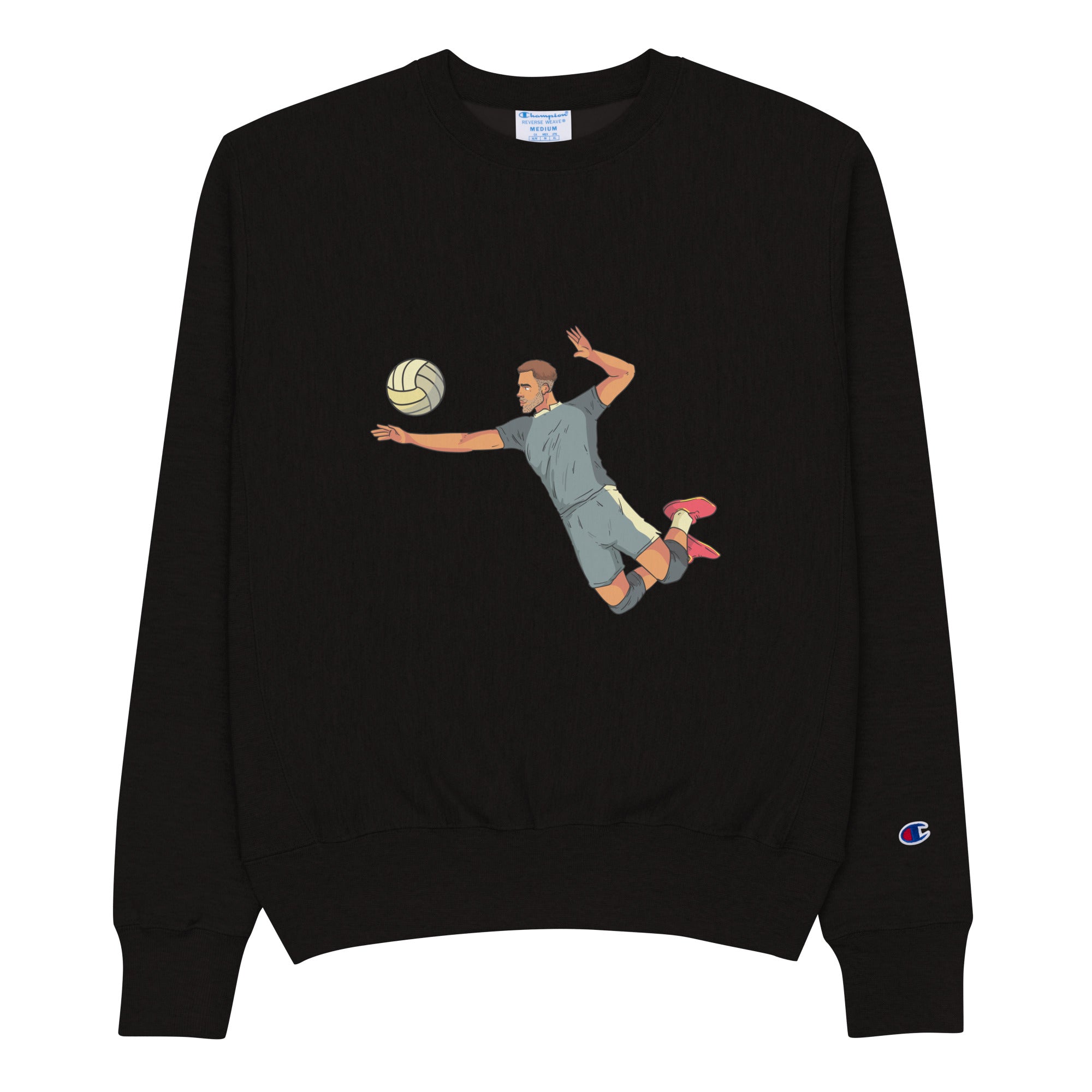 Champion Sweatshirt- Volley Ball Player Print