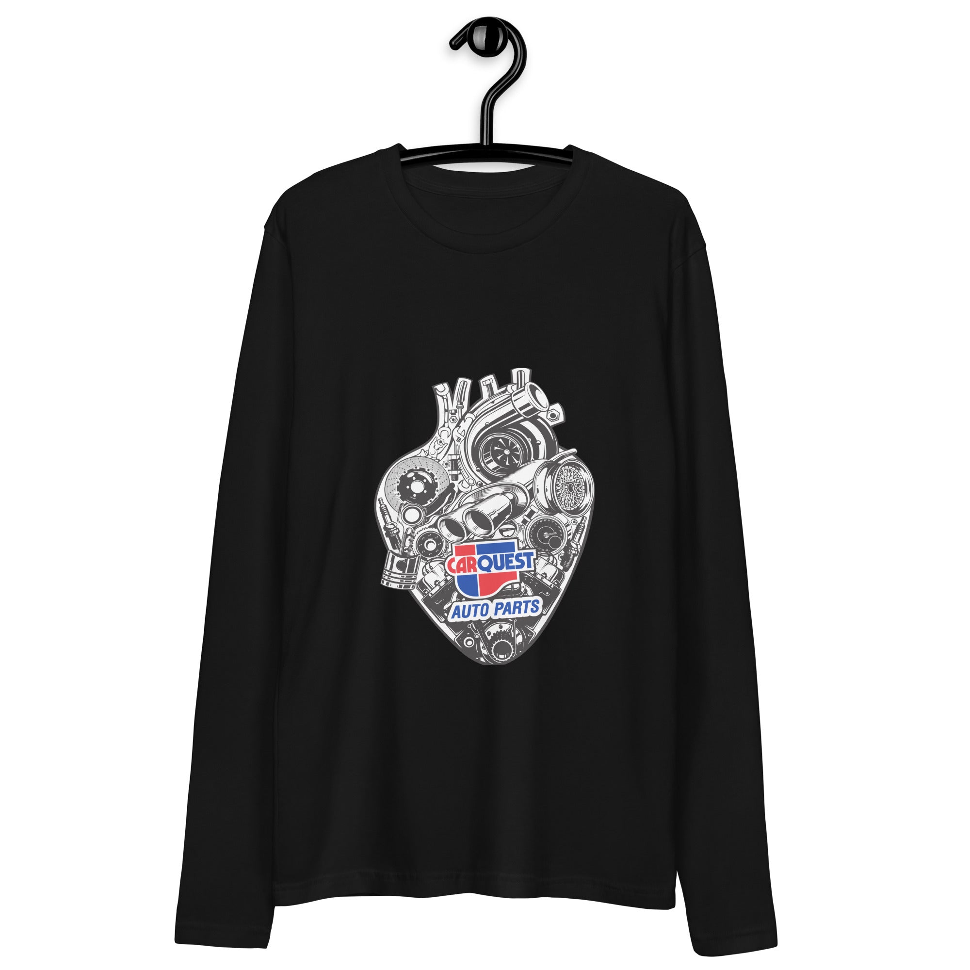 Long Sleeve Fitted Crew- Heart Of Engine