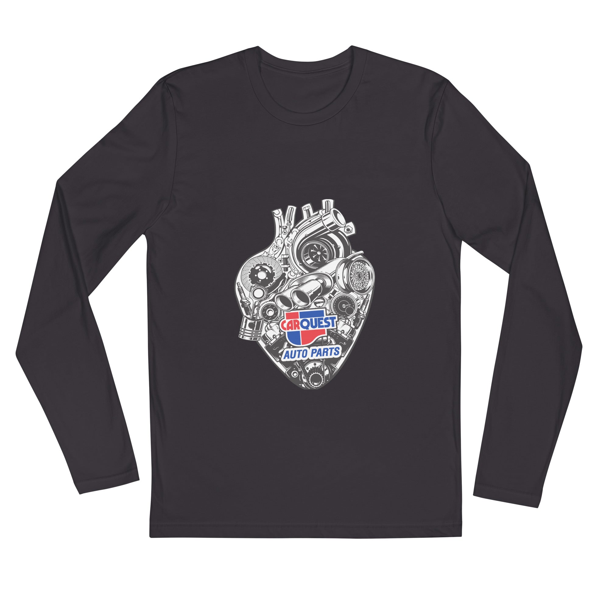 Long Sleeve Fitted Crew- Heart Of Engine