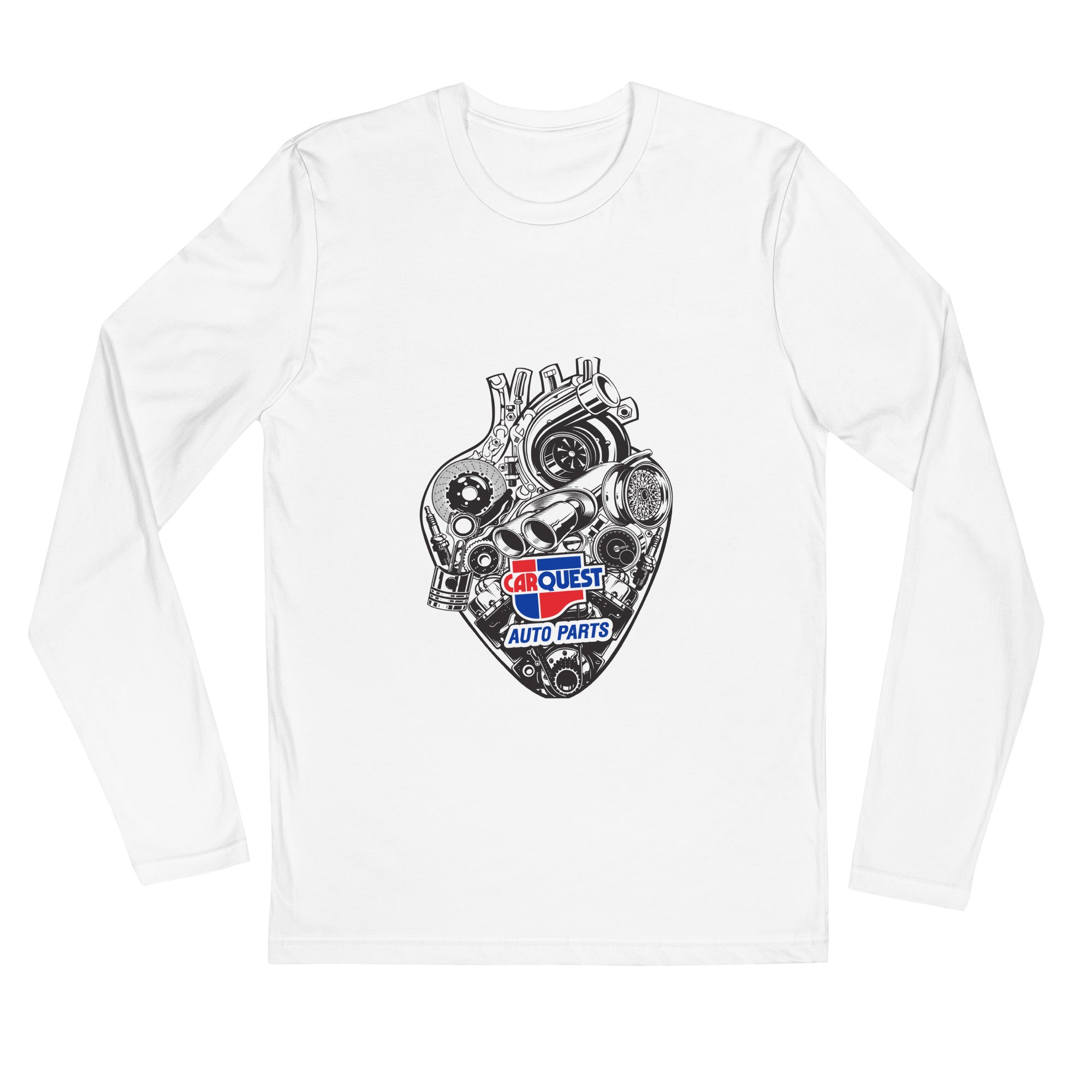 Long Sleeve Fitted Crew- Heart Of Engine