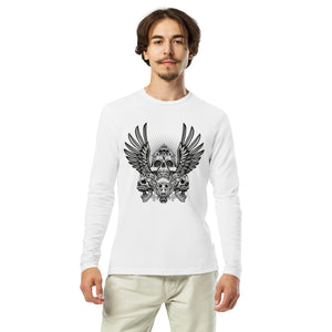 Long Sleeve Fitted Crew- Skeleton Head