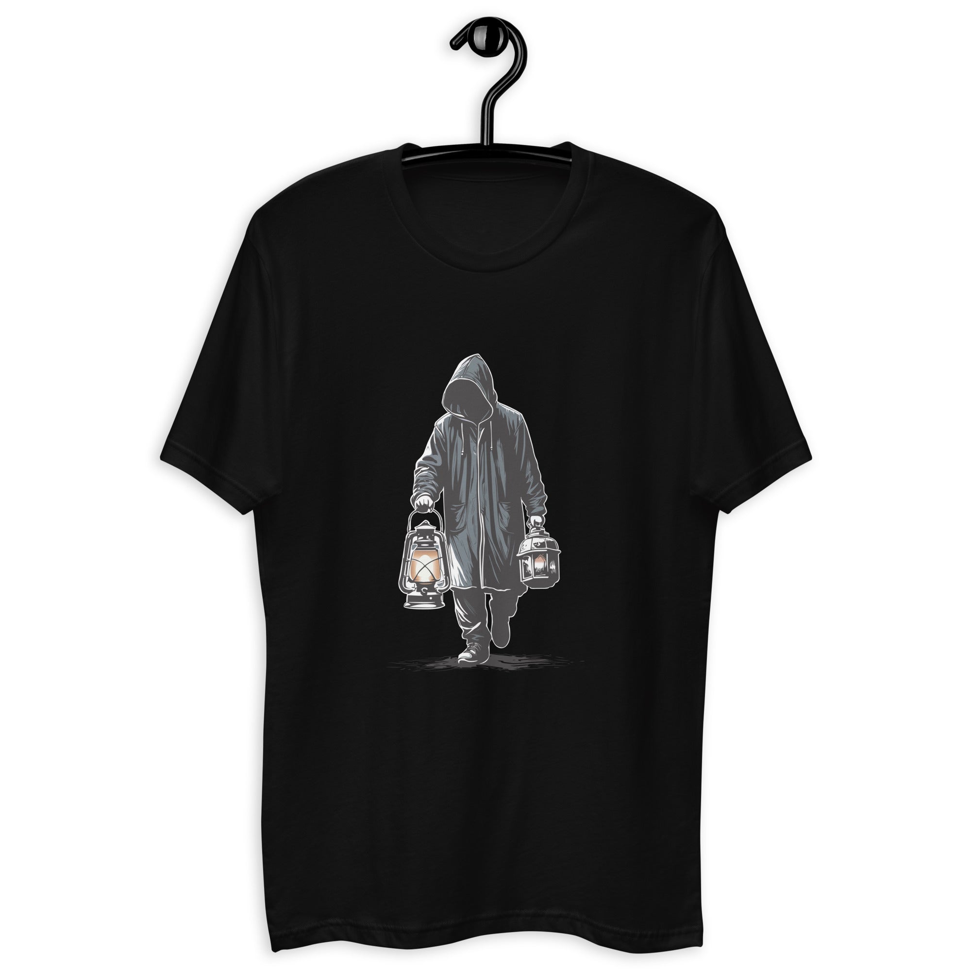 Short Sleeve T-shirt- Hooded Men Print