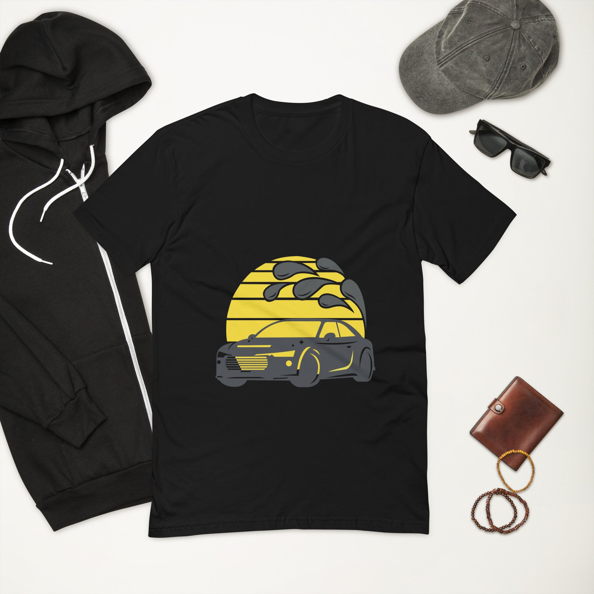 Short Sleeve T-shirt- Sports Car Print