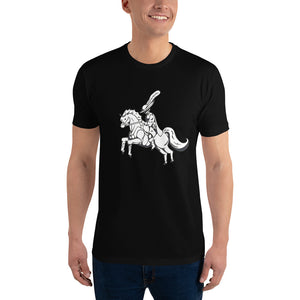 Short Sleeve T-shirt-Cow Boy on horse