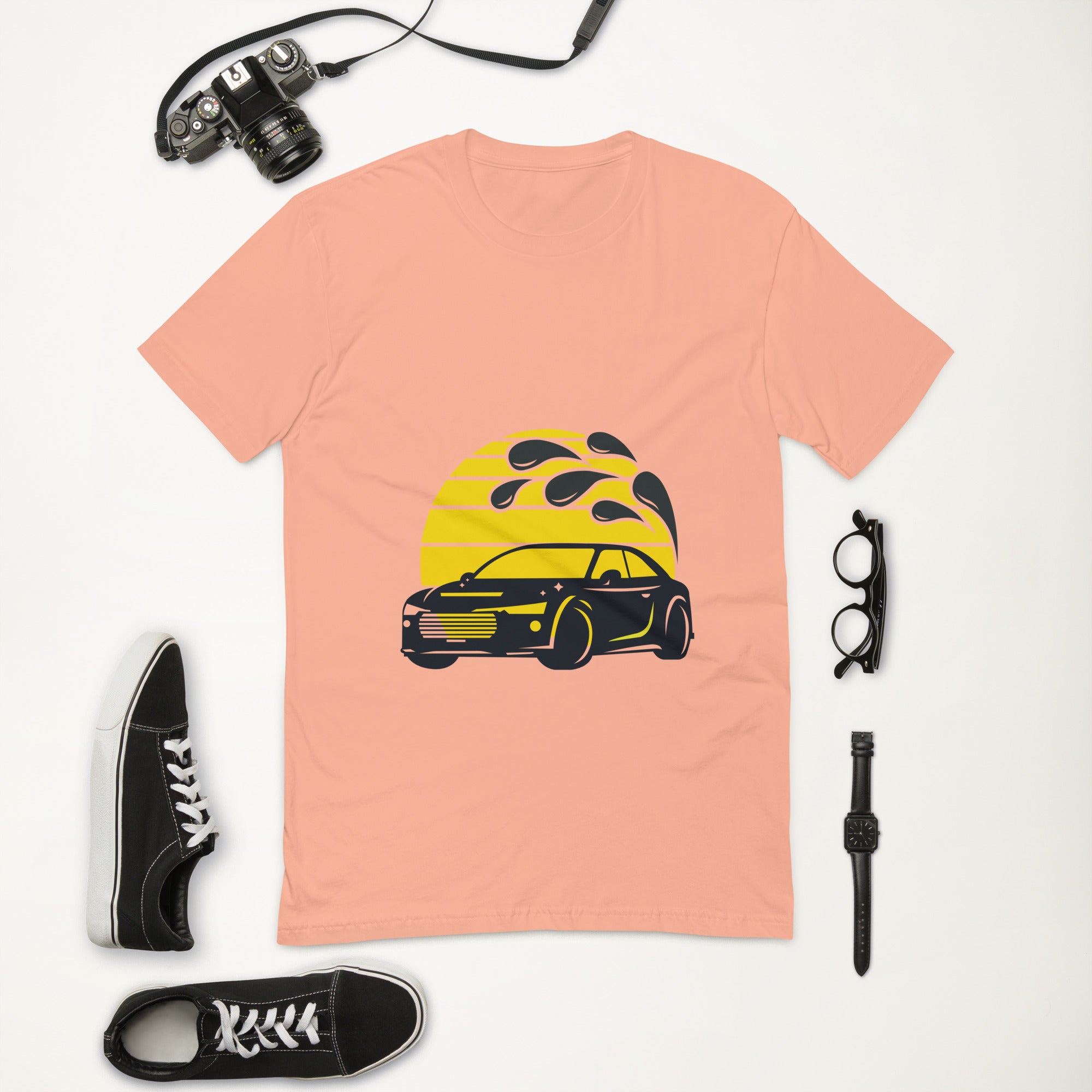 Short Sleeve T-shirt- Sports Car Print