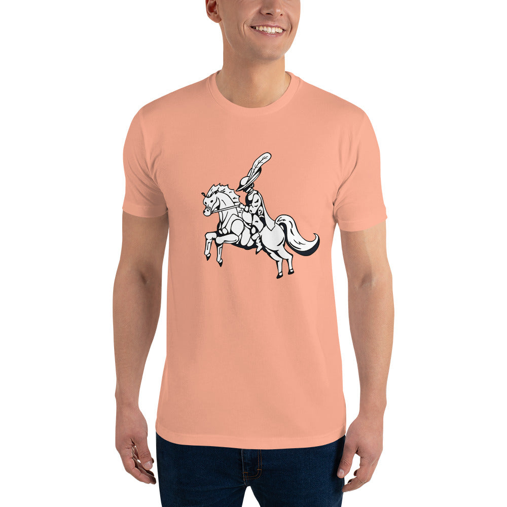 Short Sleeve T-shirt-Cow Boy on horse