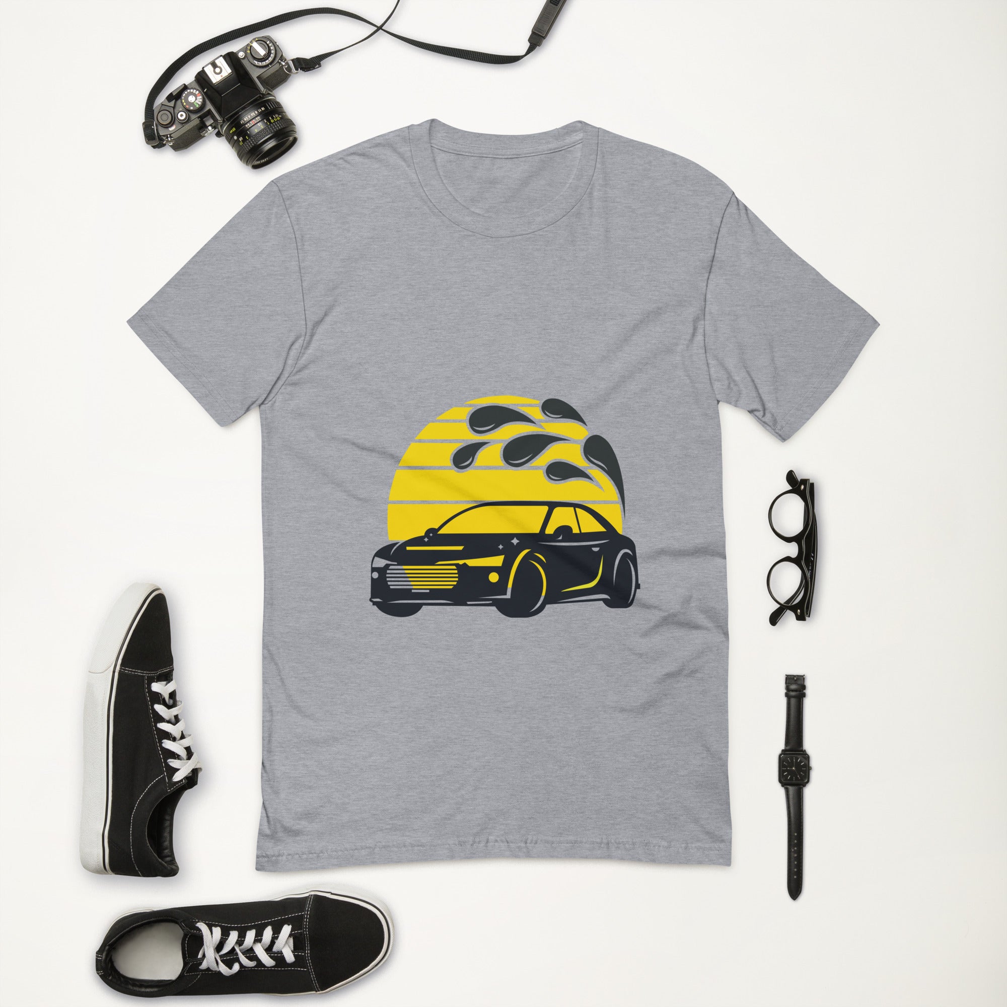 Short Sleeve T-shirt- Sports Car Print