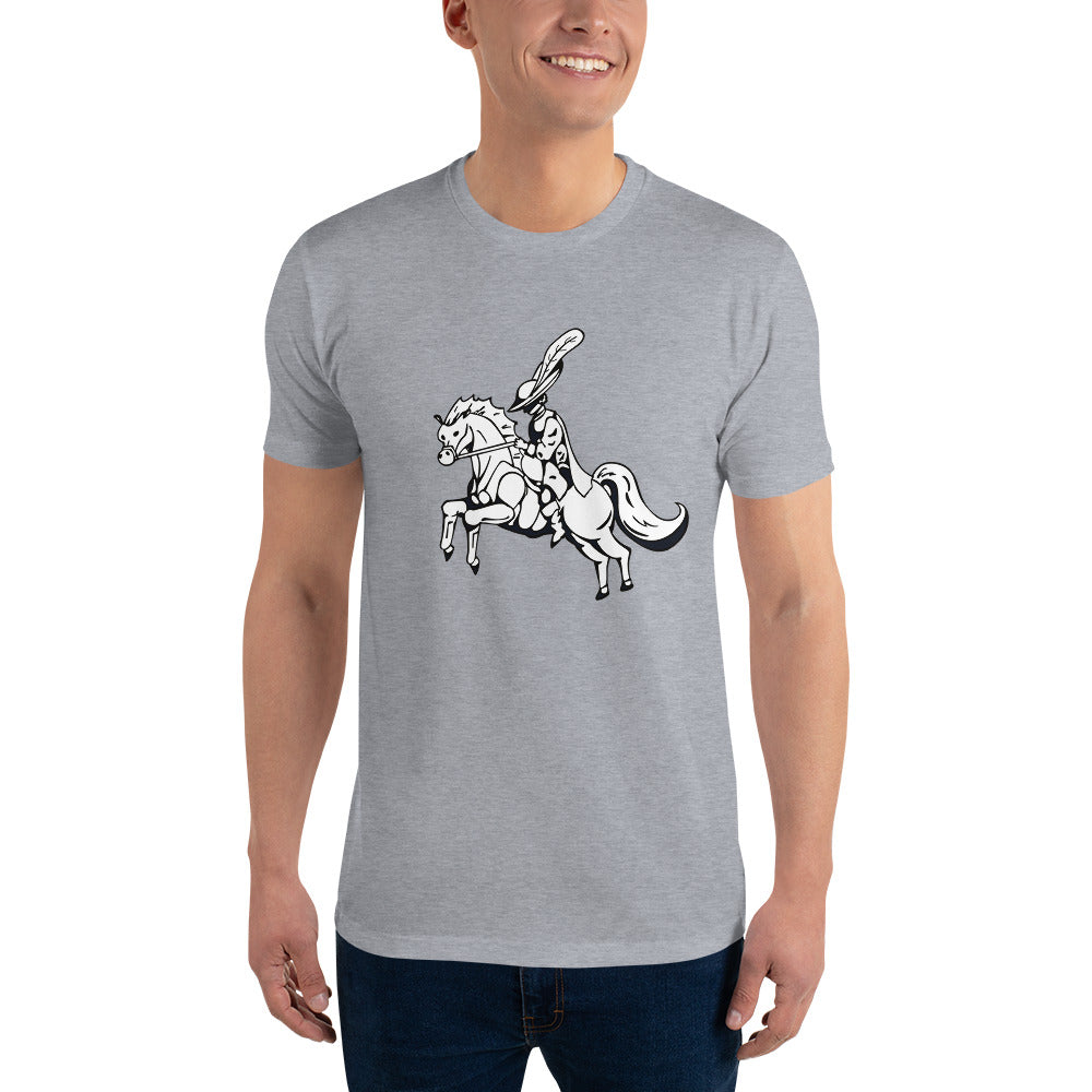 Short Sleeve T-shirt-Cow Boy on horse