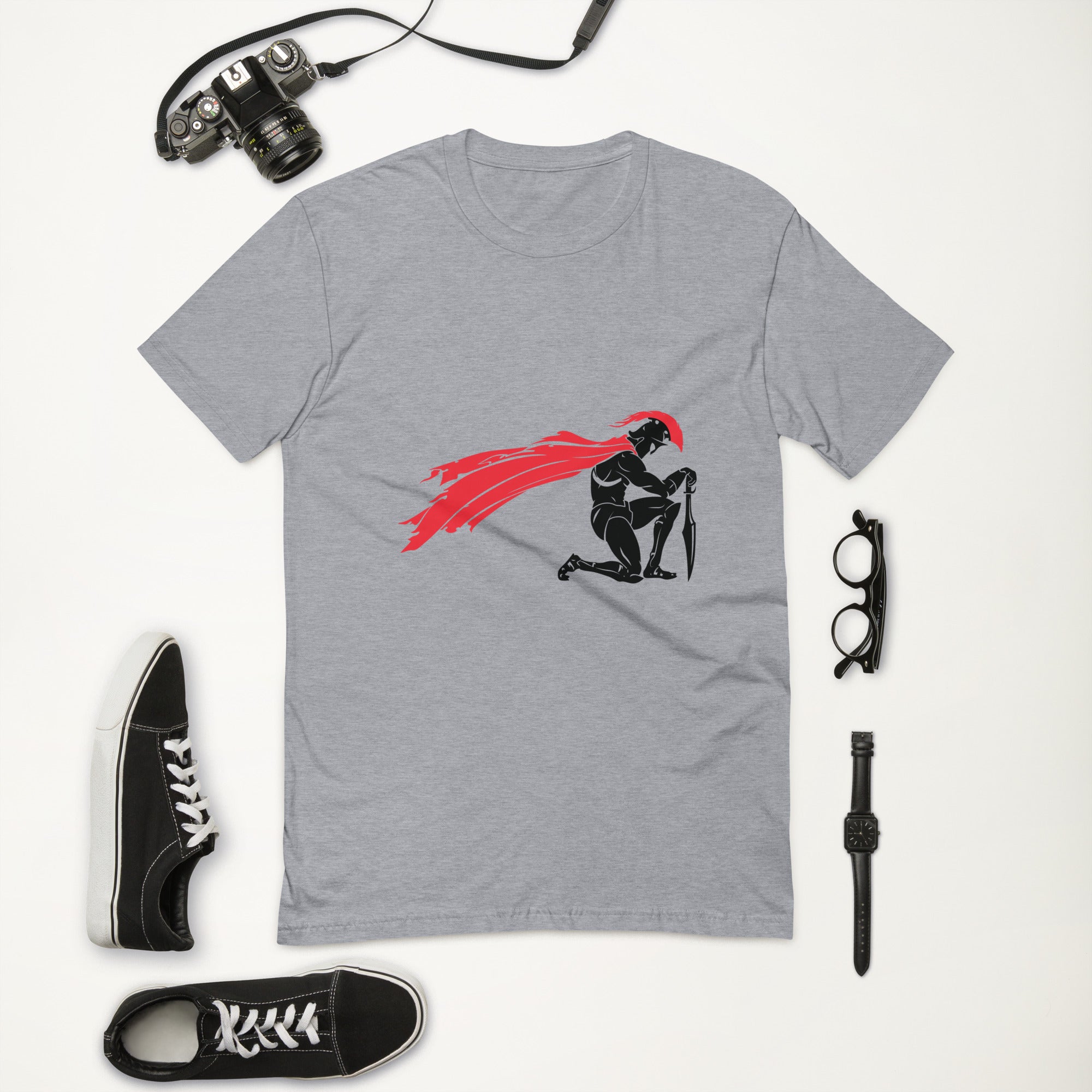 Short Sleeve T-shirt- Kneeling Spartan