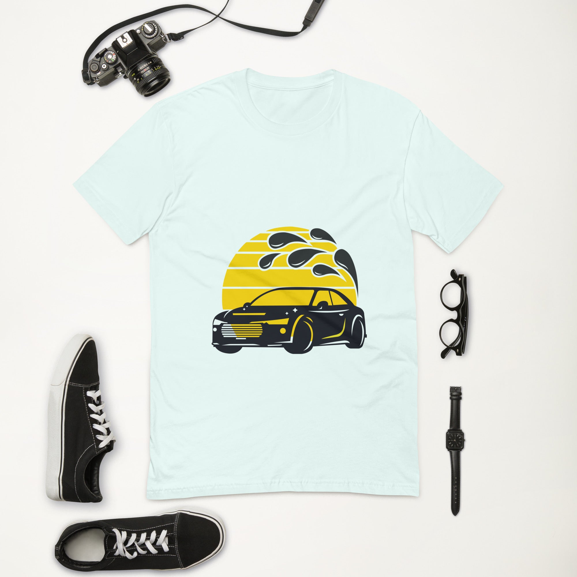 Short Sleeve T-shirt- Sports Car Print