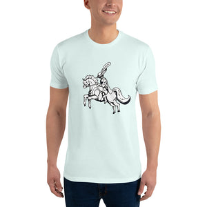 Short Sleeve T-shirt-Cow Boy on horse