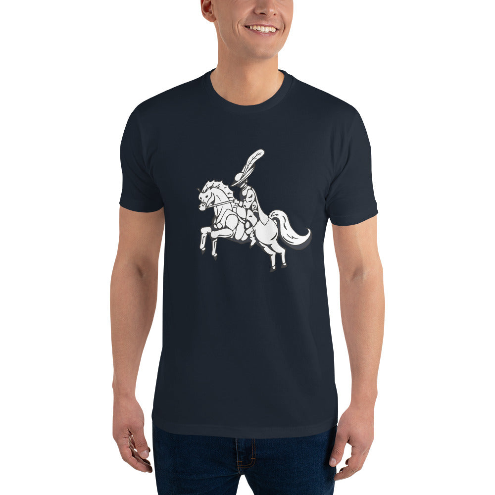 Short Sleeve T-shirt-Cow Boy on horse