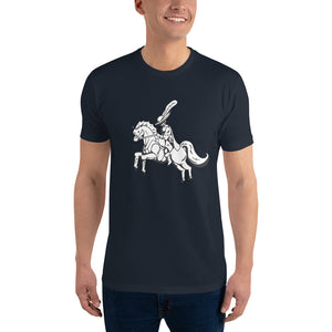 Short Sleeve T-shirt-Cow Boy on horse