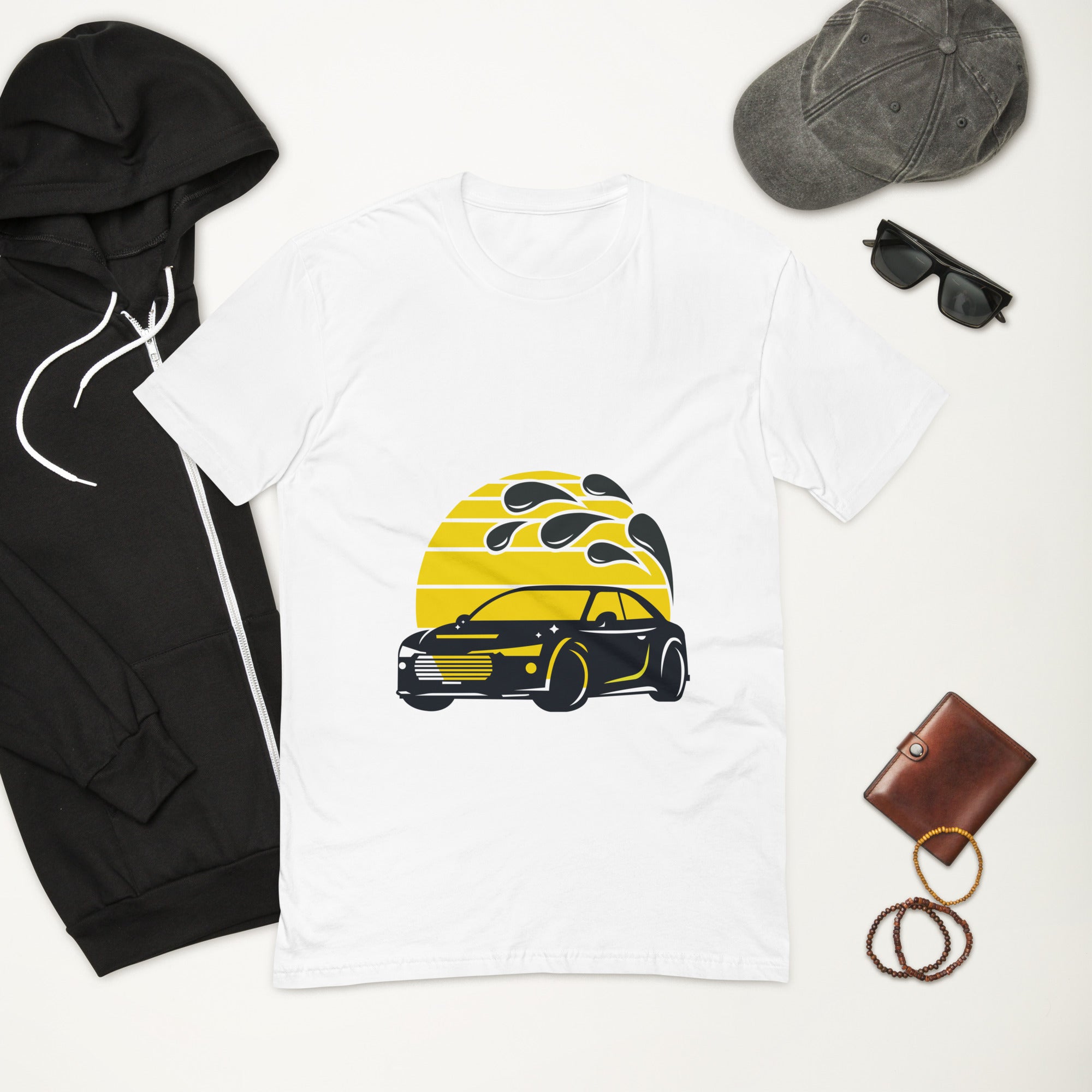 Short Sleeve T-shirt- Sports Car Print