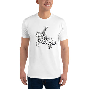 Short Sleeve T-shirt-Cow Boy on horse