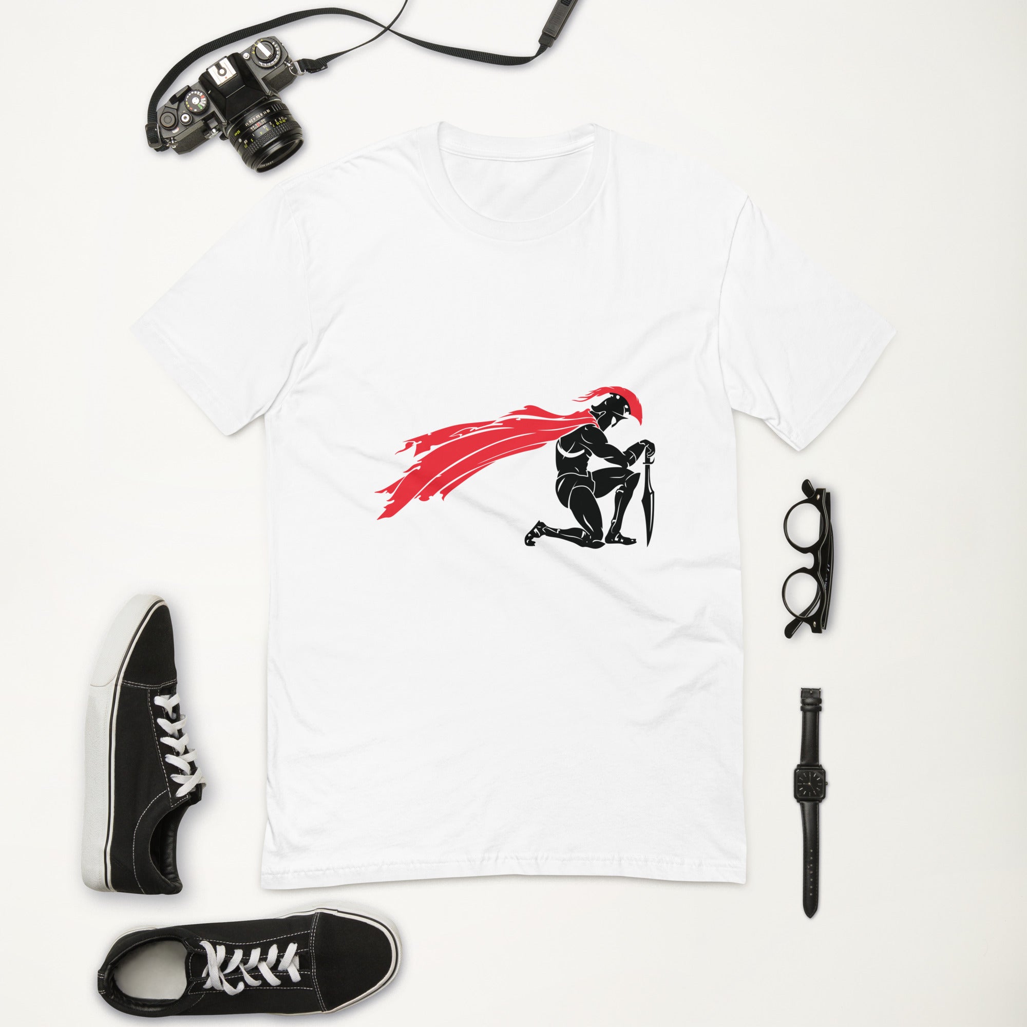 Short Sleeve T-shirt- Kneeling Spartan