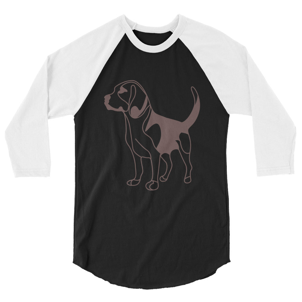 3/4 sleeve raglan shirt- Dog Print