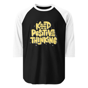 3/4 sleeve raglan shirt- Motivational Quote Print