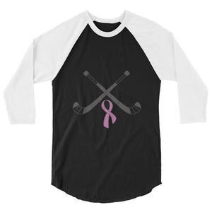 3/4 sleeve raglan shirt- Hockey Print