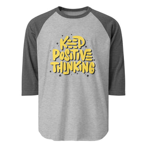 3/4 sleeve raglan shirt- Motivational Quote Print