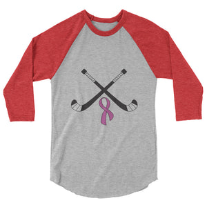 3/4 sleeve raglan shirt- Hockey Print