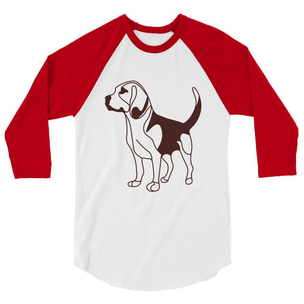 3/4 sleeve raglan shirt- Dog Print