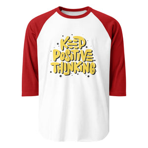 3/4 sleeve raglan shirt- Motivational Quote Print