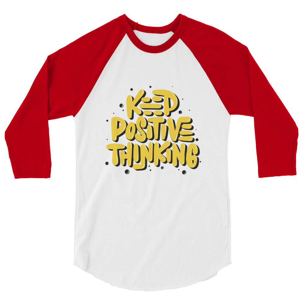 3/4 sleeve raglan shirt- Motivational Quote Print