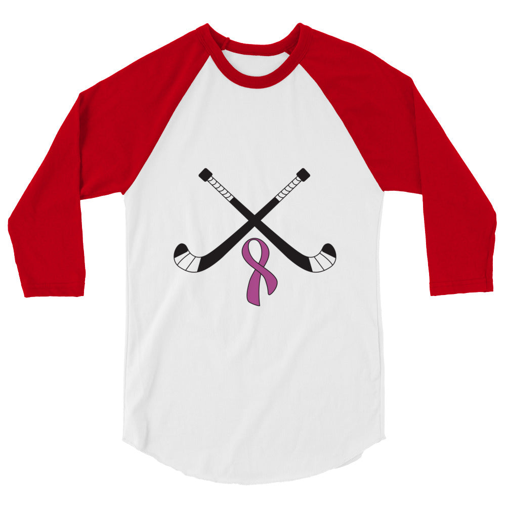 3/4 sleeve raglan shirt- Hockey Print