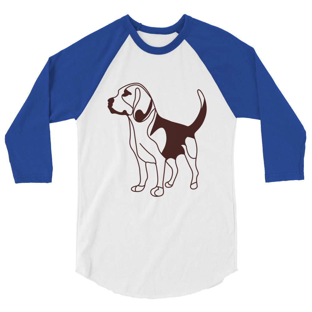 3/4 sleeve raglan shirt- Dog Print