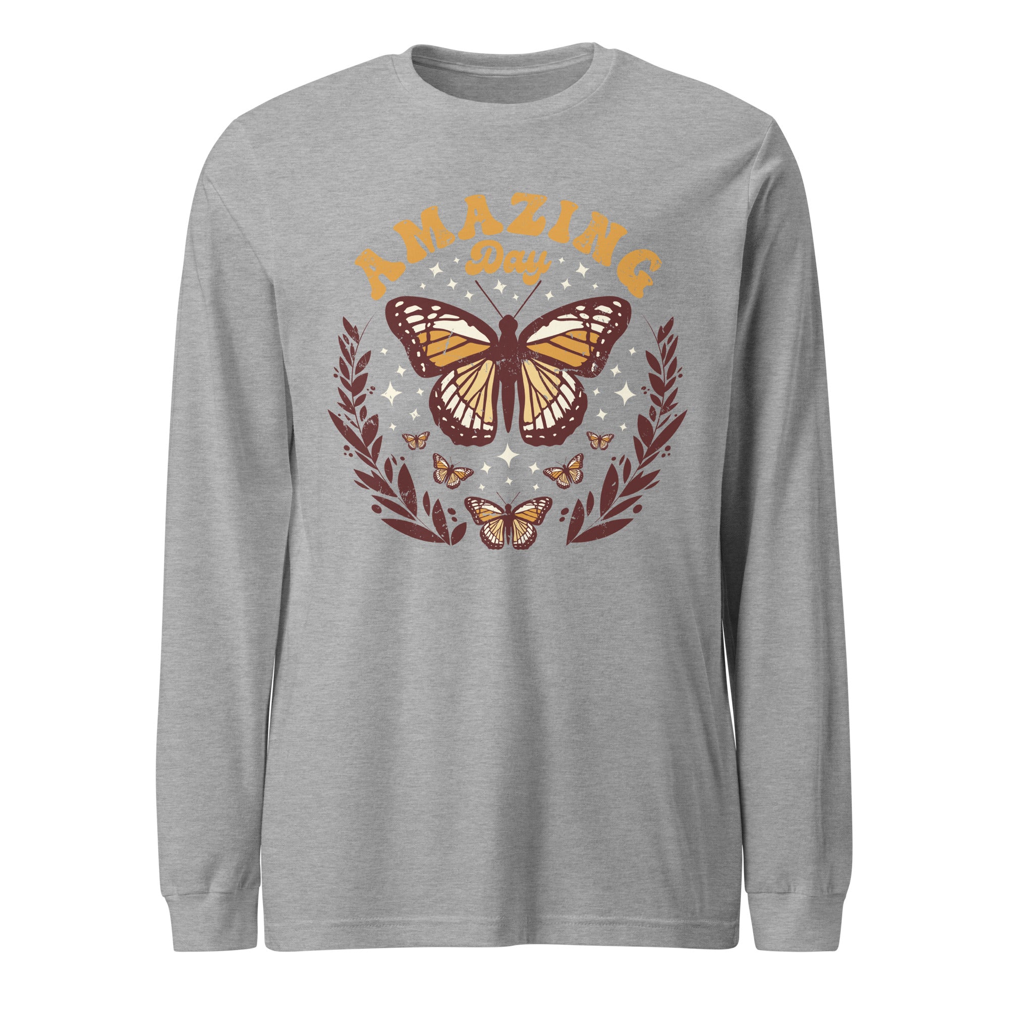 Unisex Long Sleeve Tee- Butterfly Print