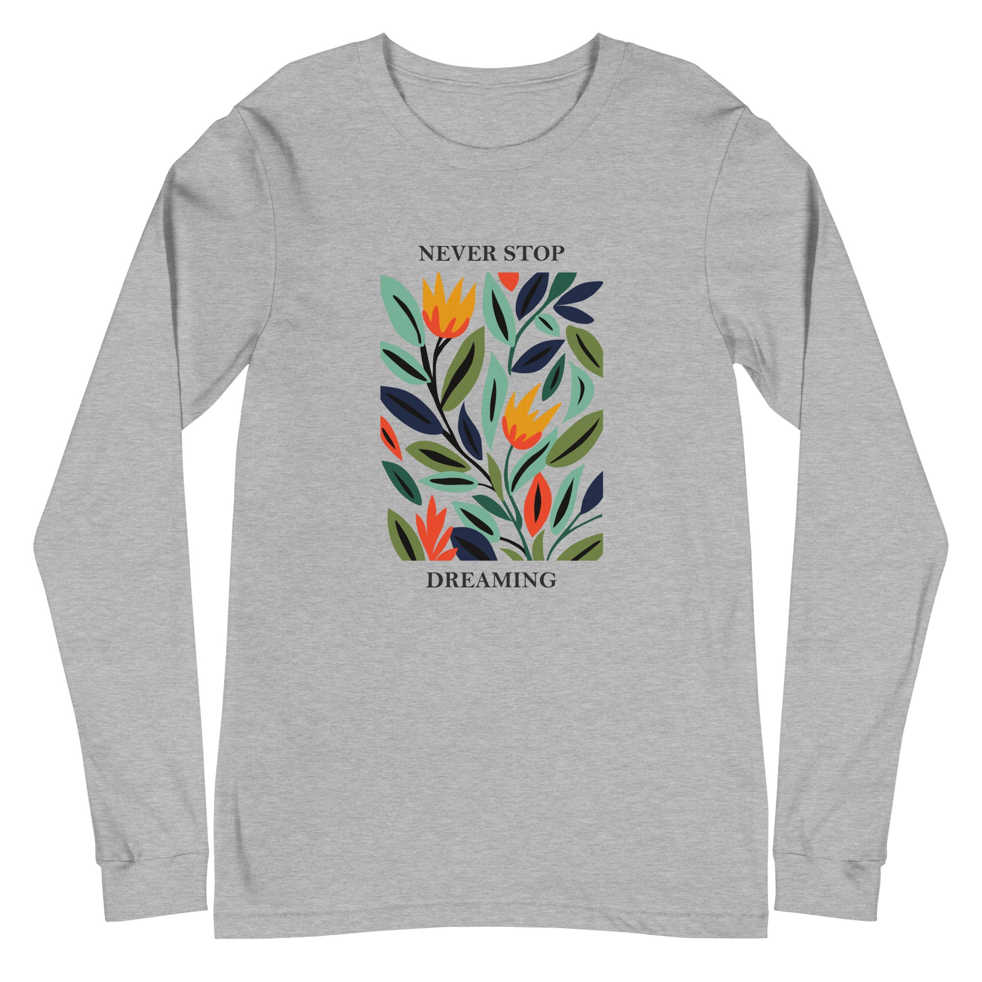 Unisex Long Sleeve Tee- Flowers Print