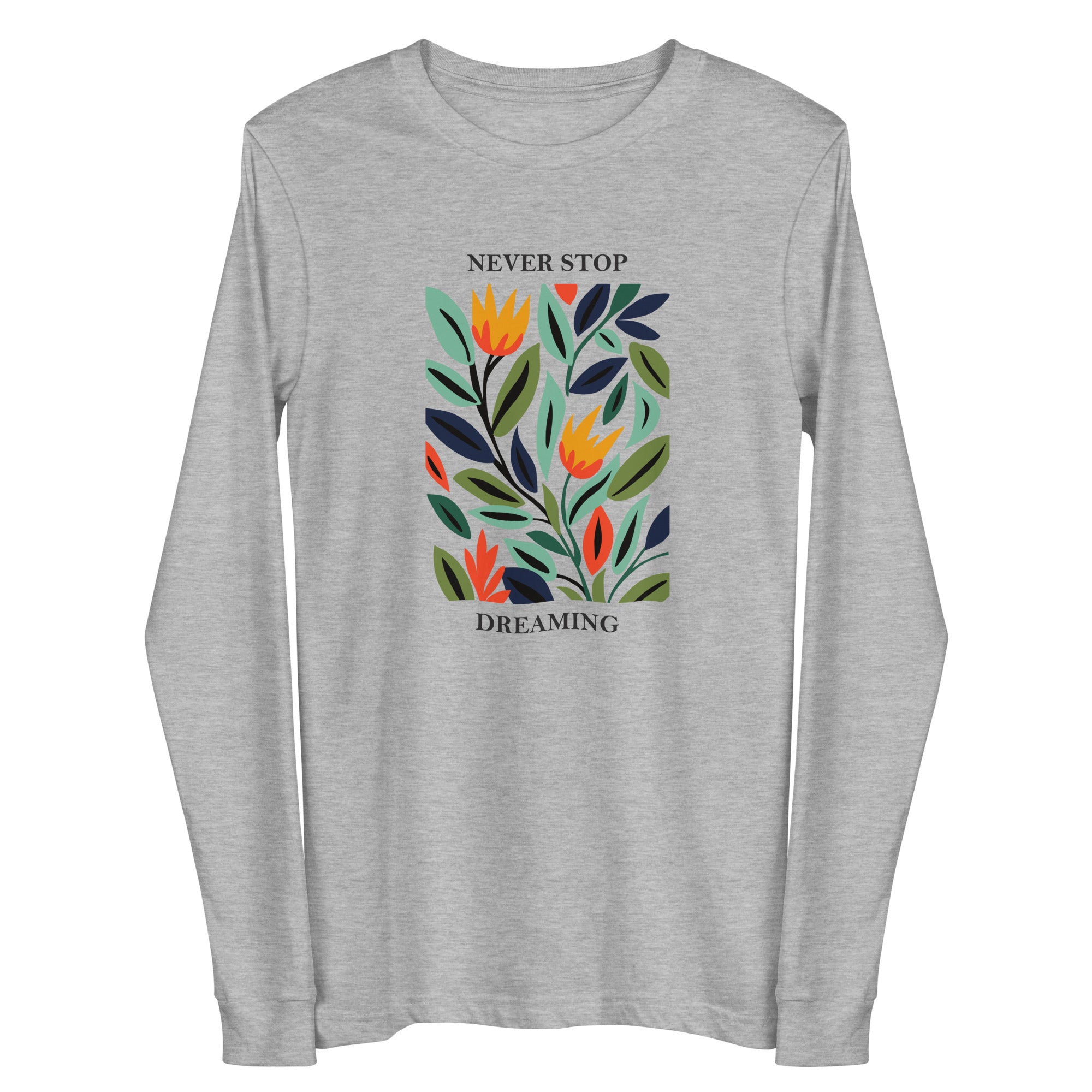 Unisex Long Sleeve Tee- Flowers Print