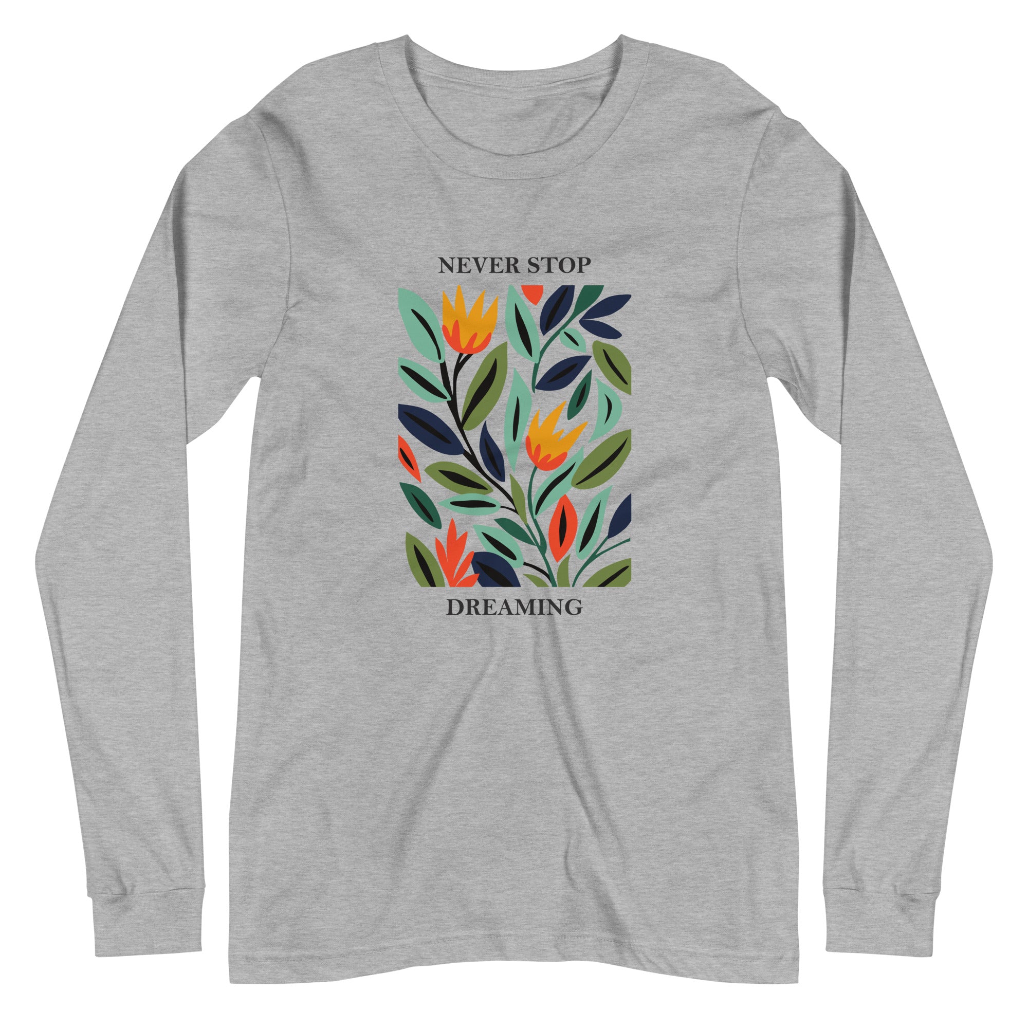 Unisex Long Sleeve Tee- Flowers Print