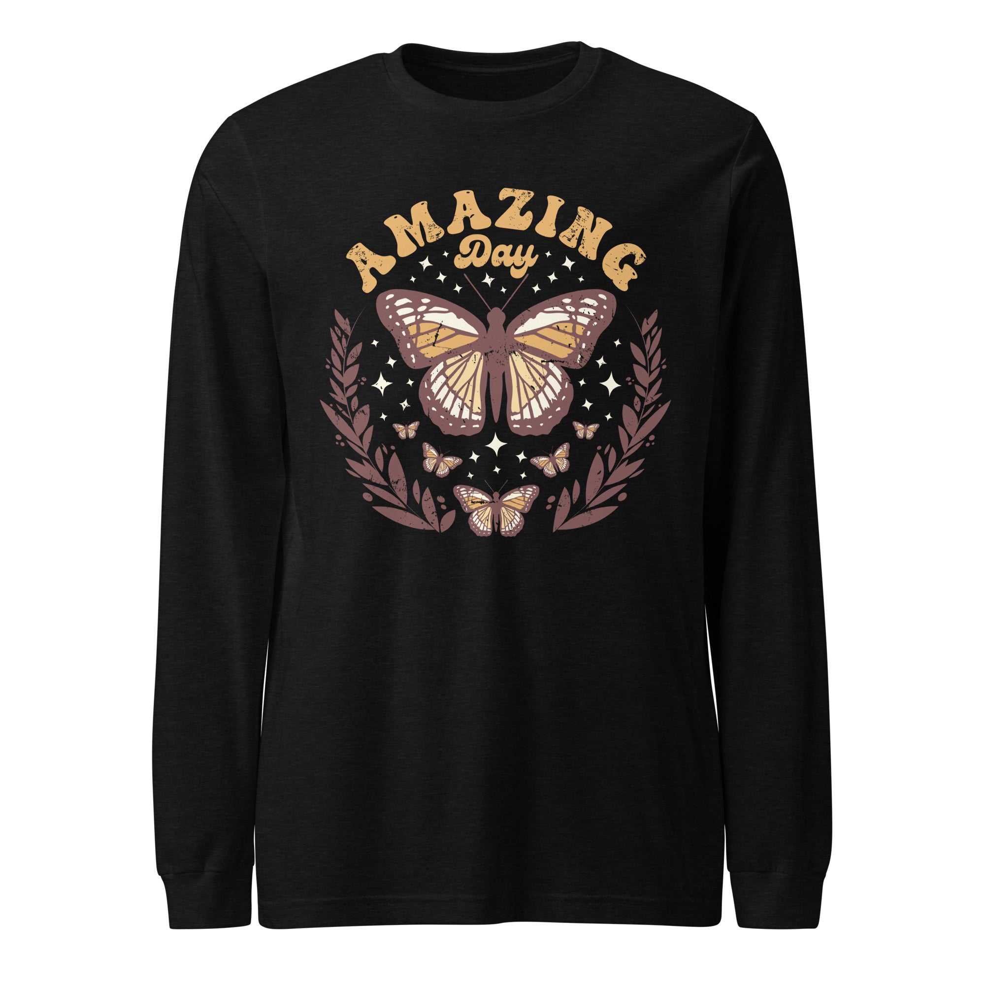 Unisex Long Sleeve Tee- Butterfly Print