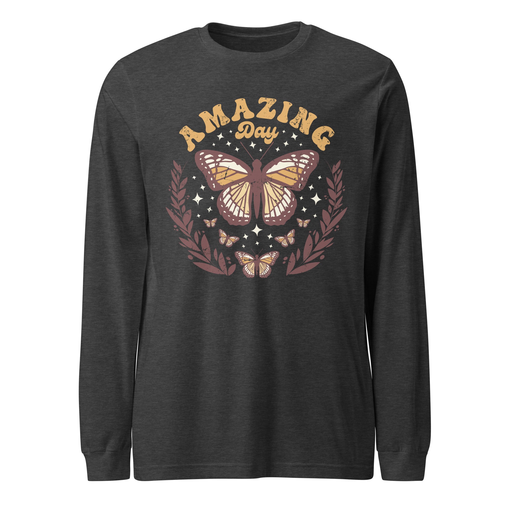 Unisex Long Sleeve Tee- Butterfly Print