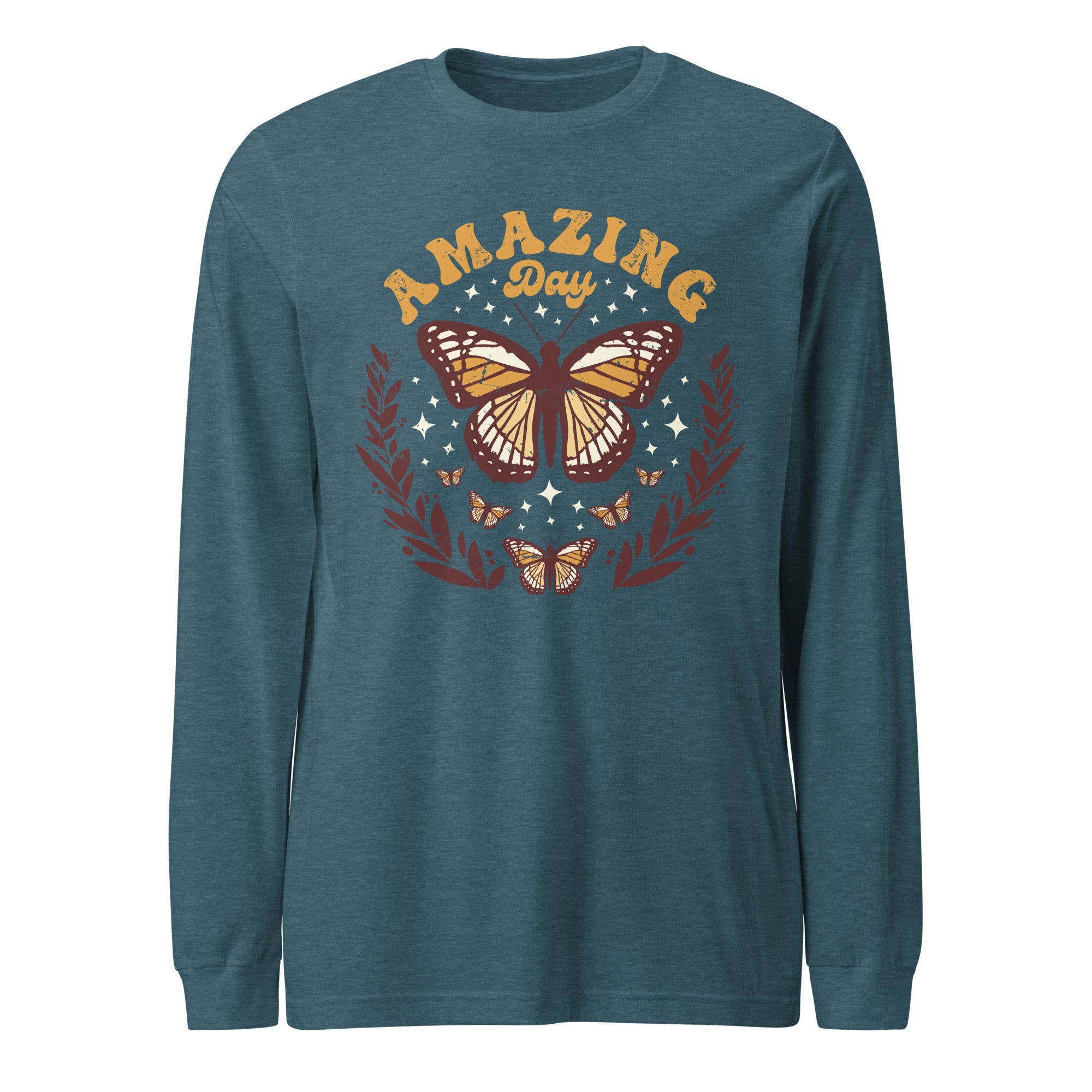 Unisex Long Sleeve Tee- Butterfly Print