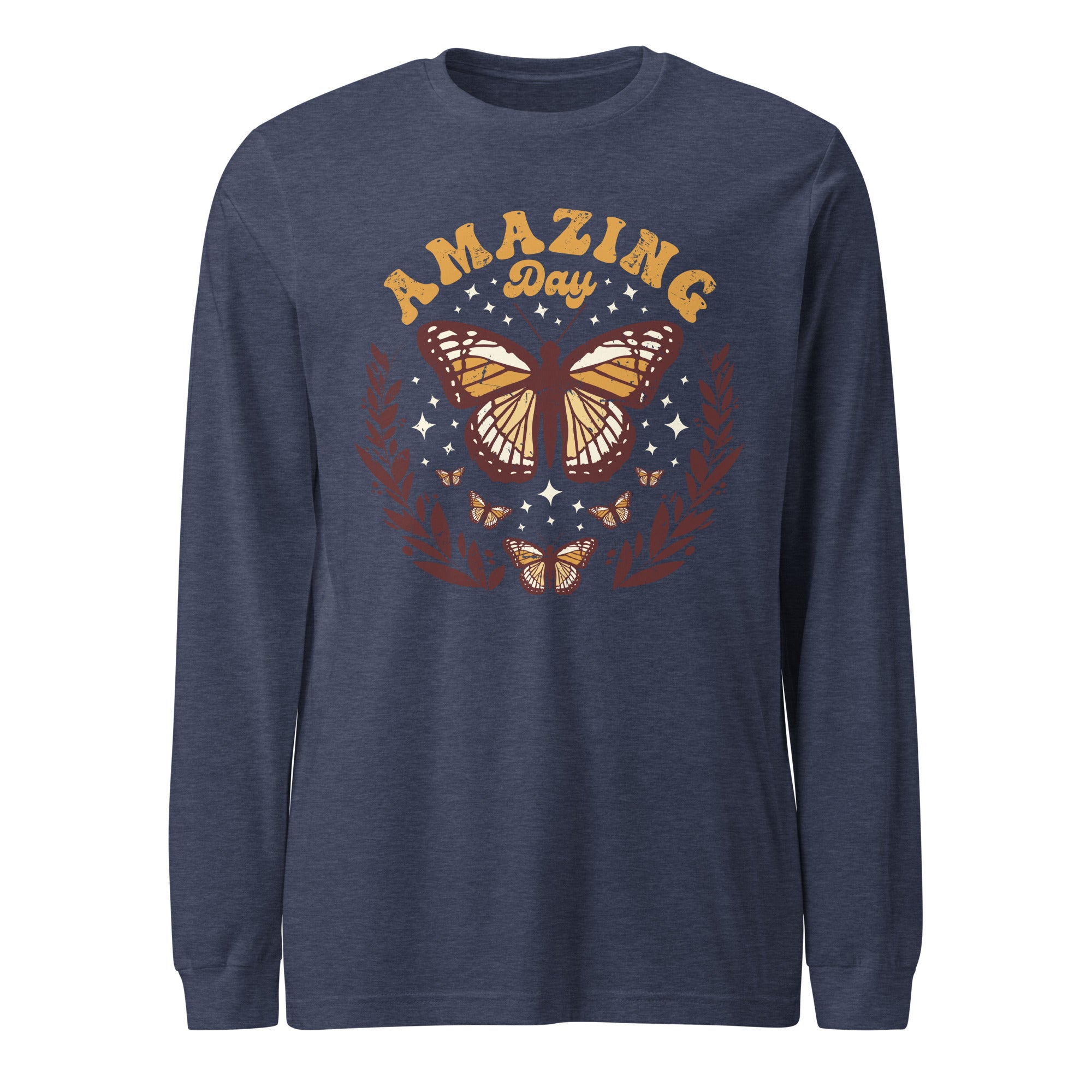 Unisex Long Sleeve Tee- Butterfly Print