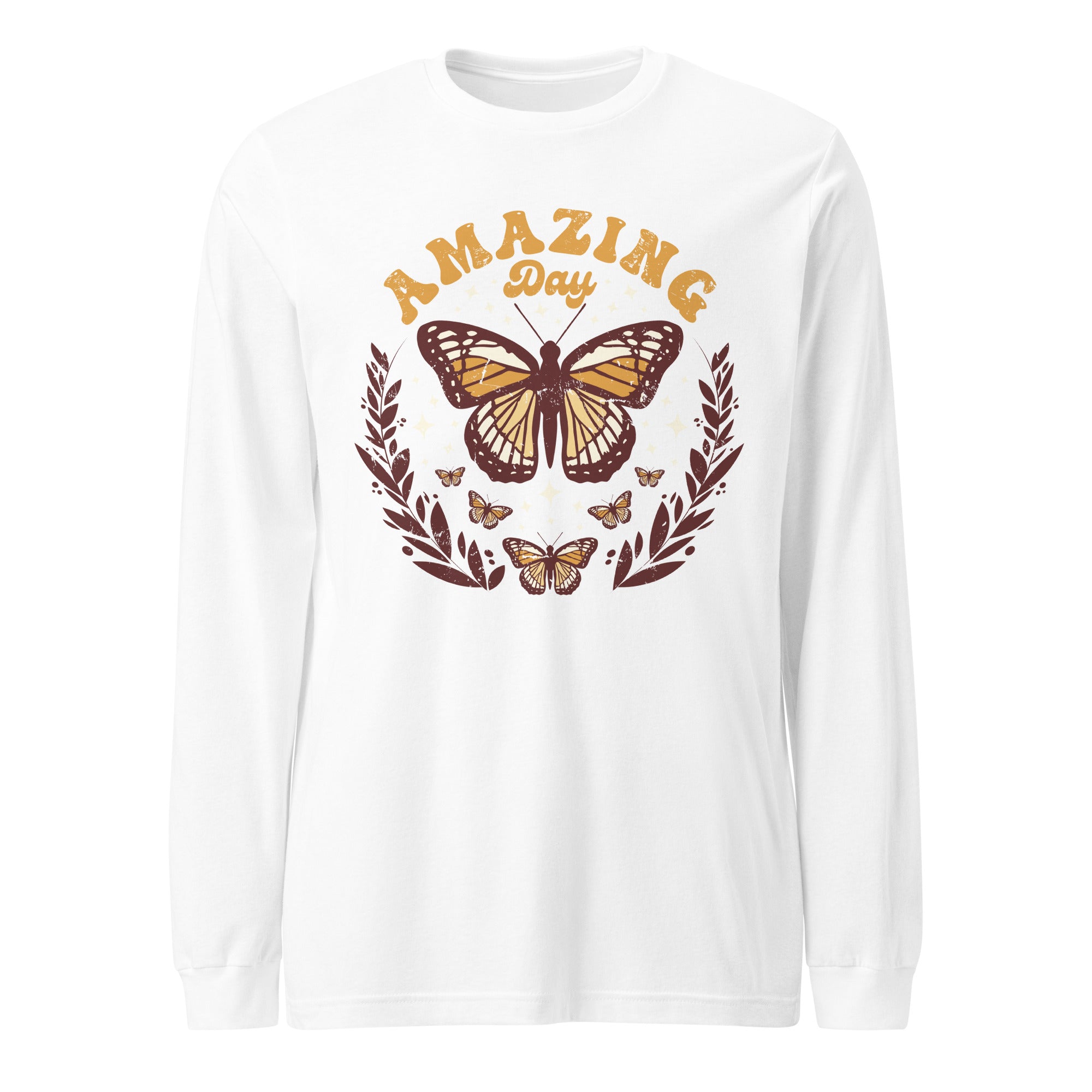 Unisex Long Sleeve Tee- Butterfly Print