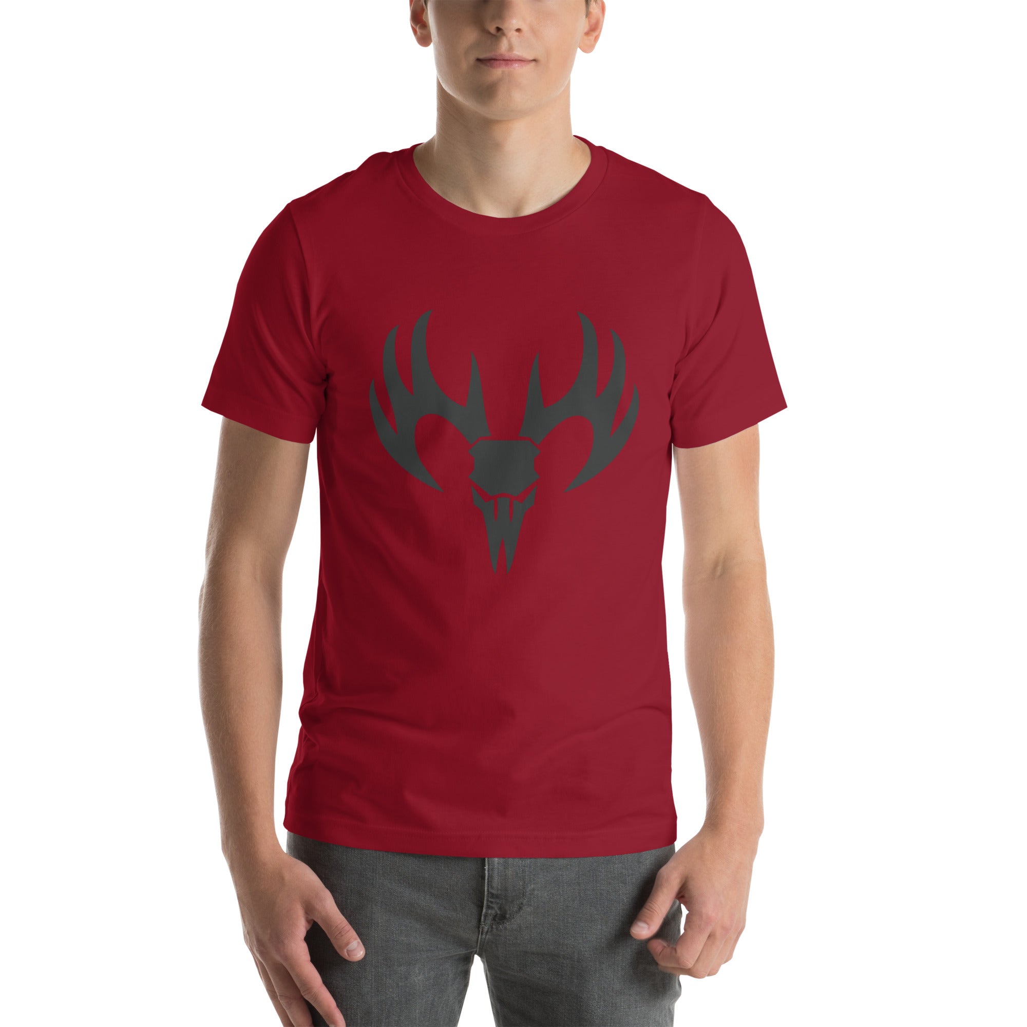 Unisex t-shirt- Antler Head Print