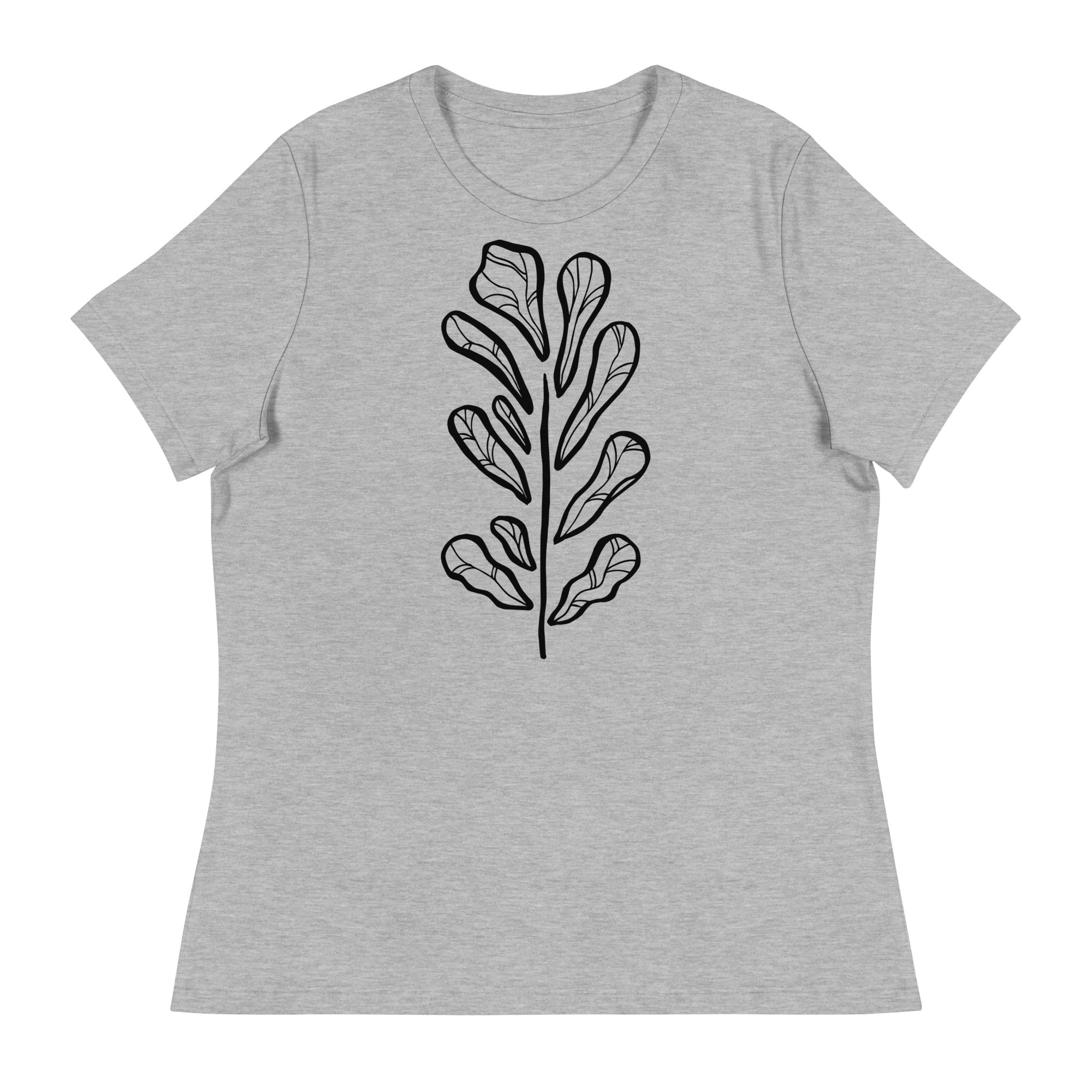 Women's Relaxed T-Shirt- Flower Print