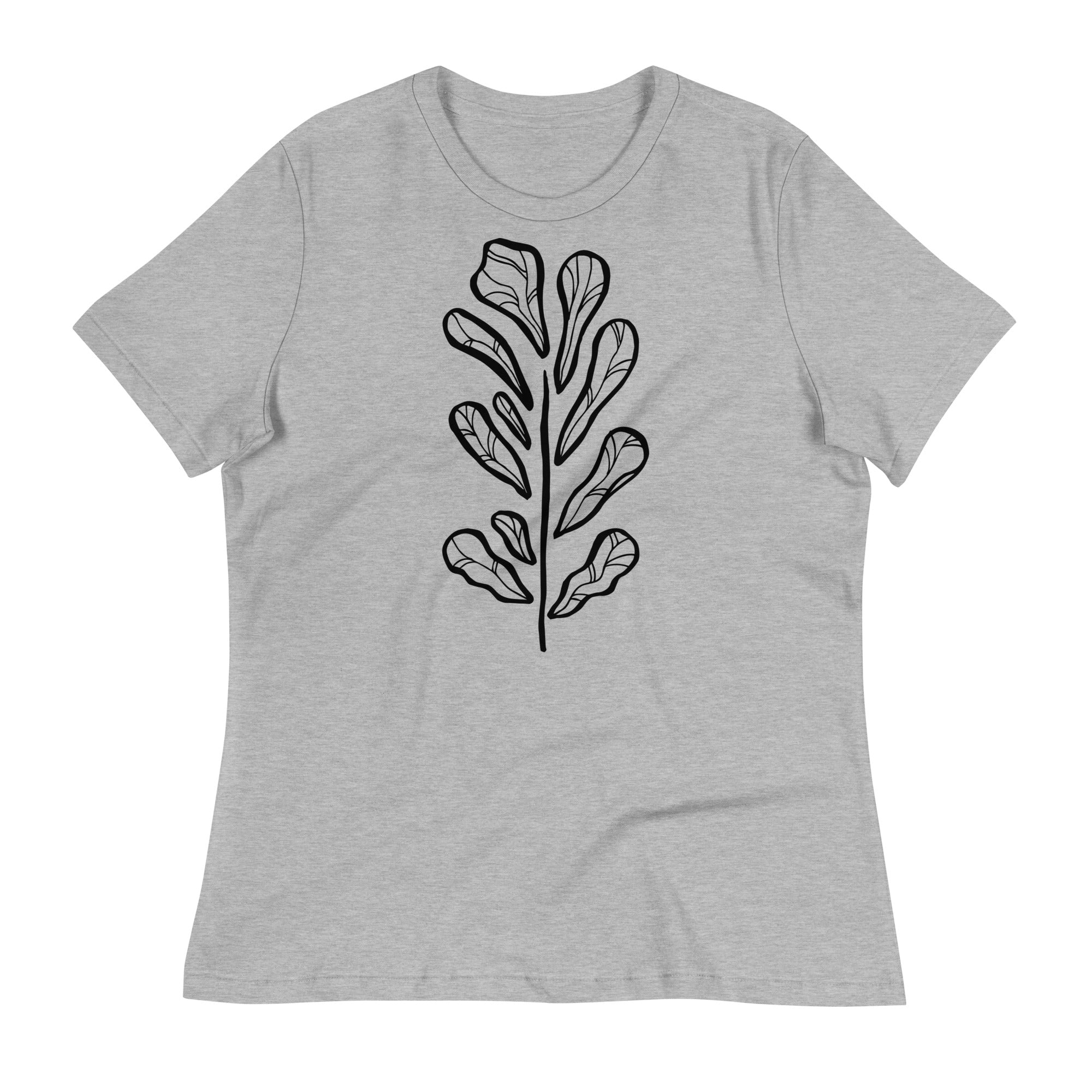 Women's Relaxed T-Shirt- Flower Print