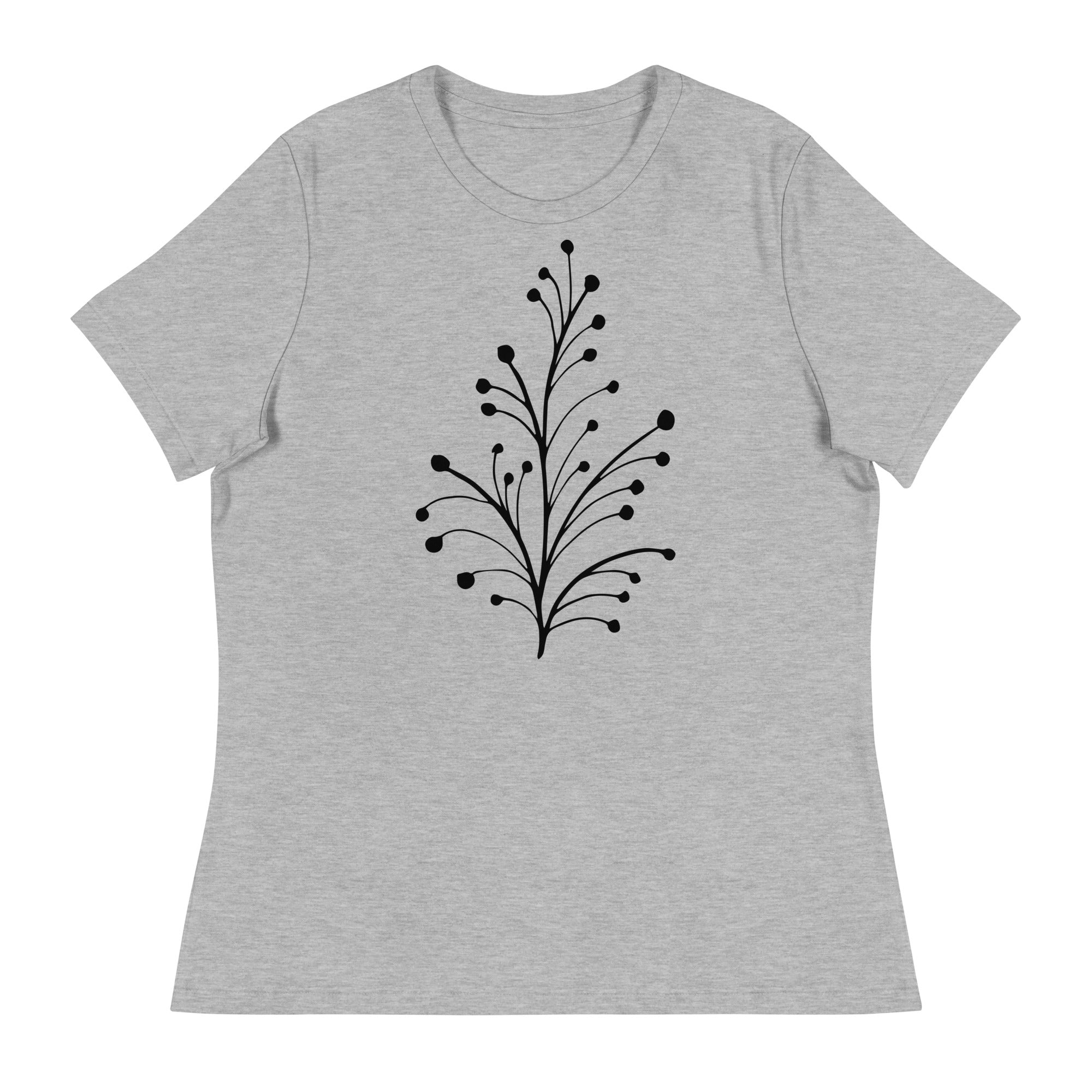 Women's Relaxed T-Shirt- Flower Print