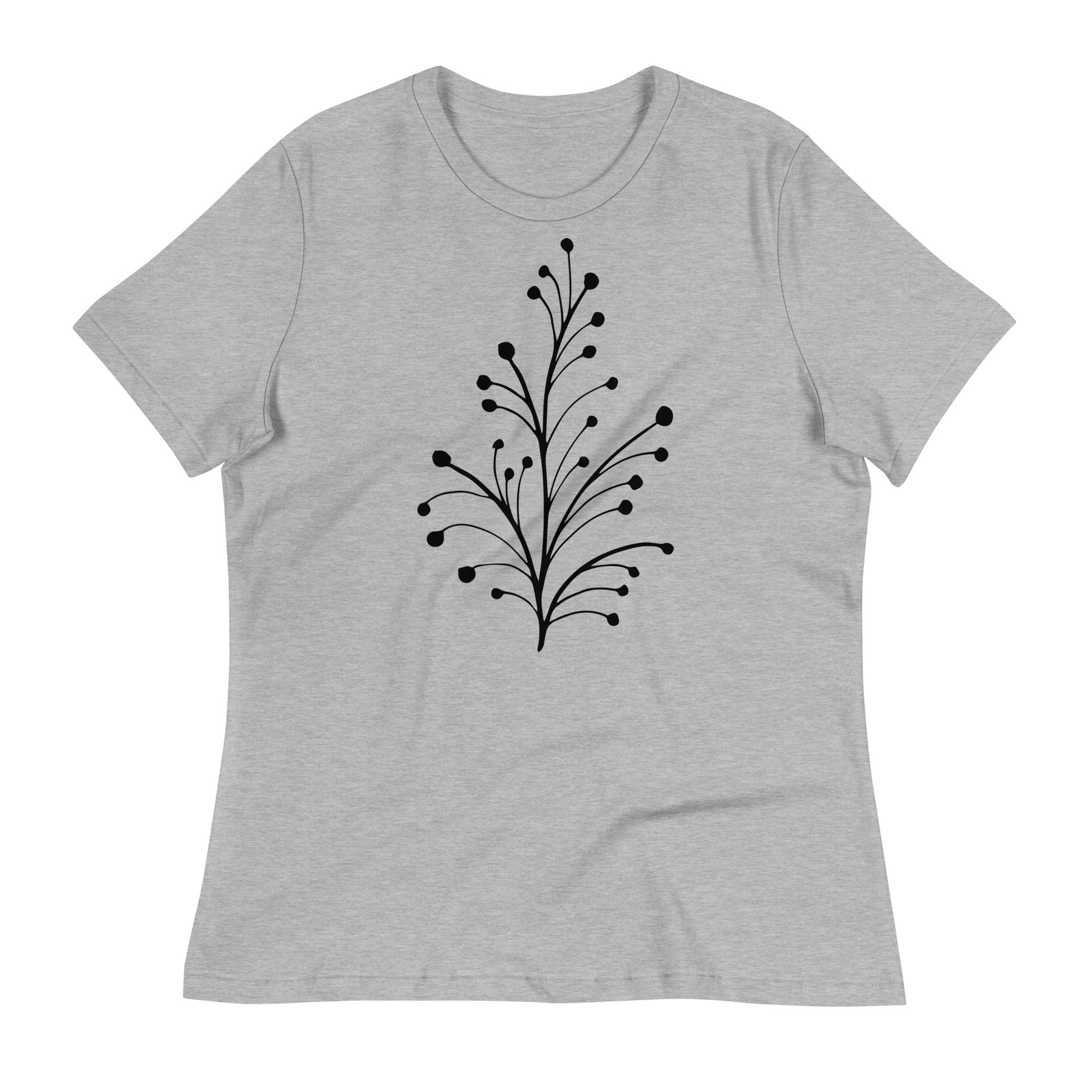 Women's Relaxed T-Shirt- Flower Print