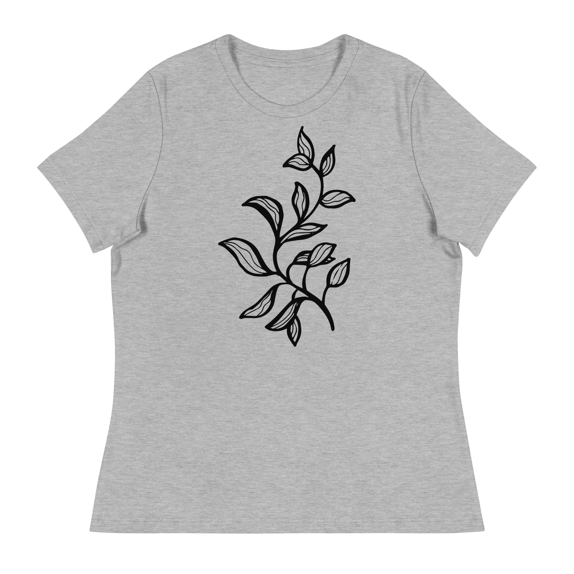 Women's Relaxed T-Shirt- Flower Print